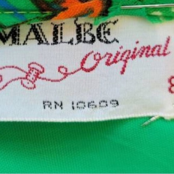 Malbe’ Original Vintage Skirt 60s Bird Print Mod Skirt - Picture 7 of 8